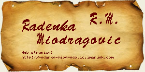 Radenka Miodragović vizit kartica
